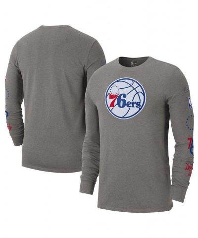 Men's Heather Charcoal Philadelphia 76ers 2022/23 City Edition Essential Expressive Long Sleeve T-shirt $22.36 T-Shirts