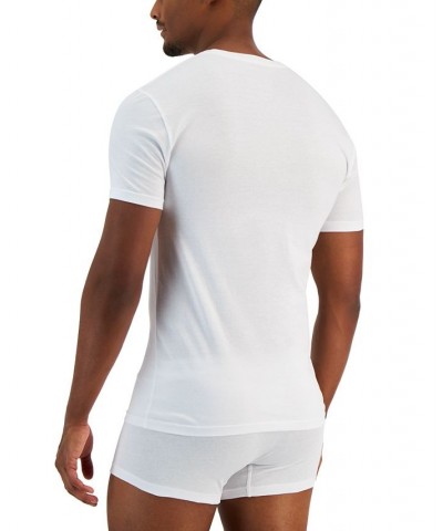 Men's 4-Pk. Slim-Fit Solid Cotton T-Shirts White $17.40 Undershirt