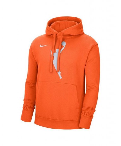 Men's Orange WNBA Logowoman Pullover Hoodie $42.39 Sweatshirt